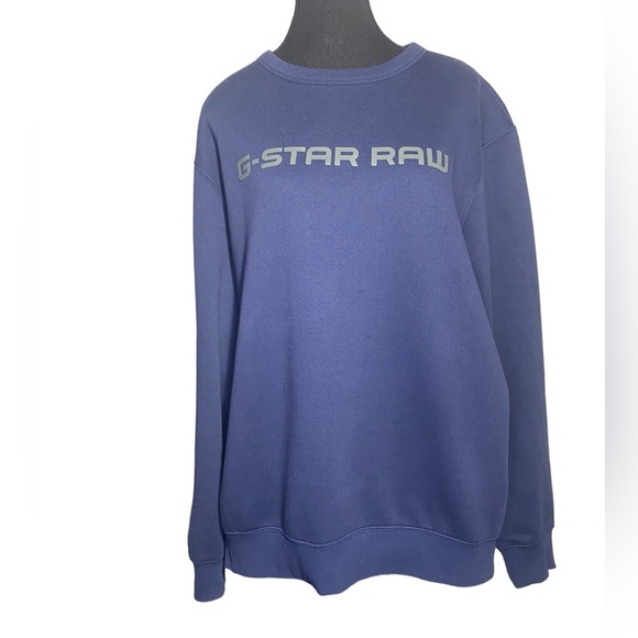 G-Star Other - G-Star Raw Navy Blue Scoop Neck Sweatshirt Men’s Size XL